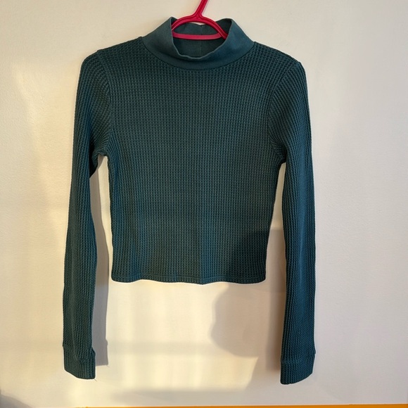 Aerie Blizzard Waffle Mockneck T-Shirt - Picture 2 of 5